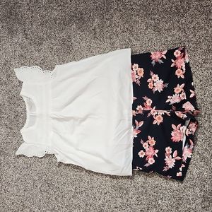 Loft top and short set
